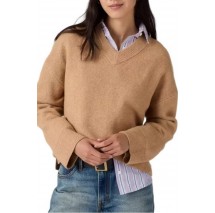 LEVIS SUPER SOFT VNECK SWEATER MILANO STITCH ΜΠΛΟΥΖΑ ΠΛΕΚΤΗ ΓΥΝΑΙΚΕΙΑ TAN