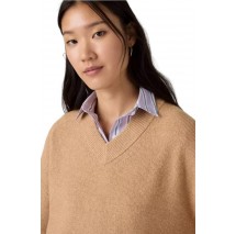 LEVIS SUPER SOFT VNECK SWEATER MILANO STITCH ΜΠΛΟΥΖΑ ΠΛΕΚΤΗ ΓΥΝΑΙΚΕΙΑ TAN