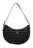 CALVIN KLEIN JEANS CRESCENT BUCKLE SHOULDER BAG ΤΣΑΝΤΑ ΓΥΝΑΙΚΕΙΑ BLACK