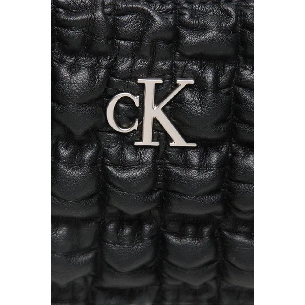 CALVIN KLEIN JEANS CRESCENT BUCKLE SHOULDER BAG ΤΣΑΝΤΑ ΓΥΝΑΙΚΕΙΑ BLACK
