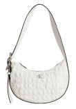 CALVIN KLEIN JEANS CRESCENT BUCKLE SHOULDER BAG ΤΣΑΝΤΑ ΓΥΝΑΙΚΕΙΑ WHITE