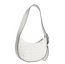 CALVIN KLEIN JEANS CRESCENT BUCKLE SHOULDER BAG ΤΣΑΝΤΑ ΓΥΝΑΙΚΕΙΑ WHITE