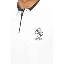 GUESS LYLE SS POLO T-SHIRT ΜΠΛΟΥΖΑ ΑΝΔΡΙΚΗ WHITE