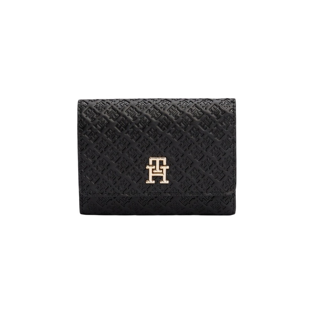 TOMMY HILFIGER ETERNITY TRIFOLD WALLET MONO ΠΟΡΤΟΦΟΛΙ ΓΥΝΑΙΚΕΙΟ BLACK