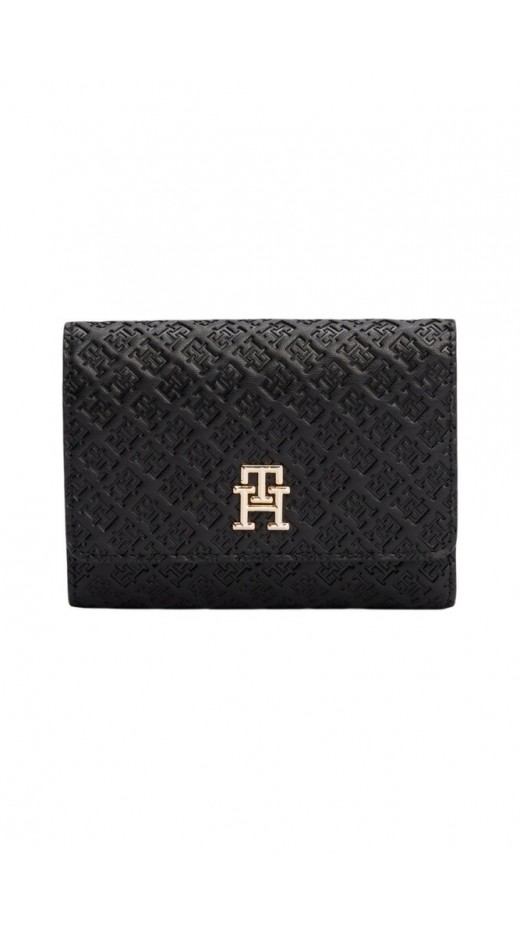 TOMMY HILFIGER ETERNITY TRIFOLD WALLET MONO ΠΟΡΤΟΦΟΛΙ ΓΥΝΑΙΚΕΙΟ BLACK