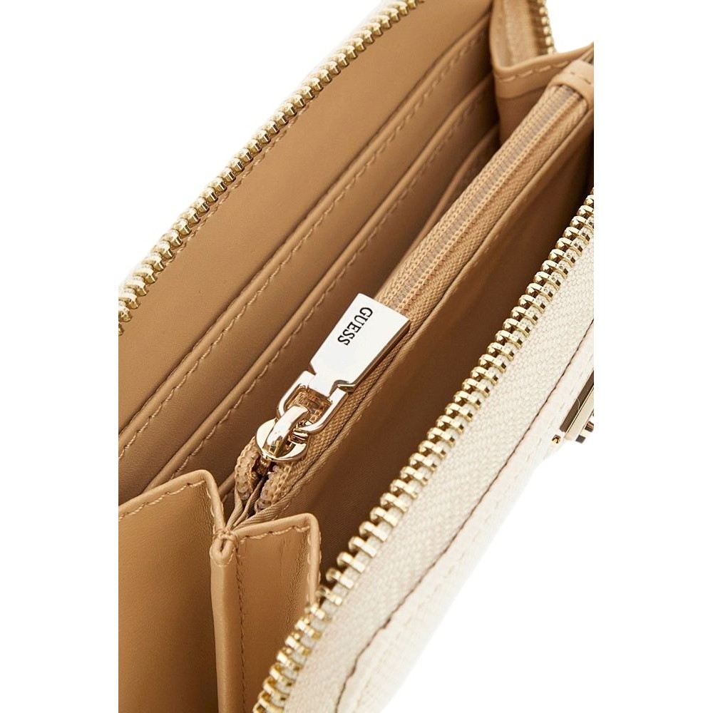 GUESS LAUREL SLG SMALL ZIP AROUND ΑΞΕΣΟΥΑΡ ΠΟΡΤΟΦΟΛΙ ΓΥΝΑΙΚΕΙΟ BONE