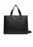 CALVIN KLEIN JEANS SCULPTED MINI EW TOTE ΤΣΑΝΤΑ ΓΥΝΑΙΚΕΙΑ BLACK