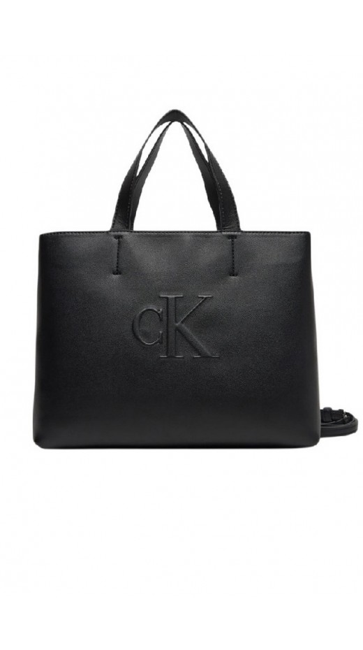 CALVIN KLEIN JEANS SCULPTED MINI EW TOTE ΤΣΑΝΤΑ ΓΥΝΑΙΚΕΙΑ BLACK