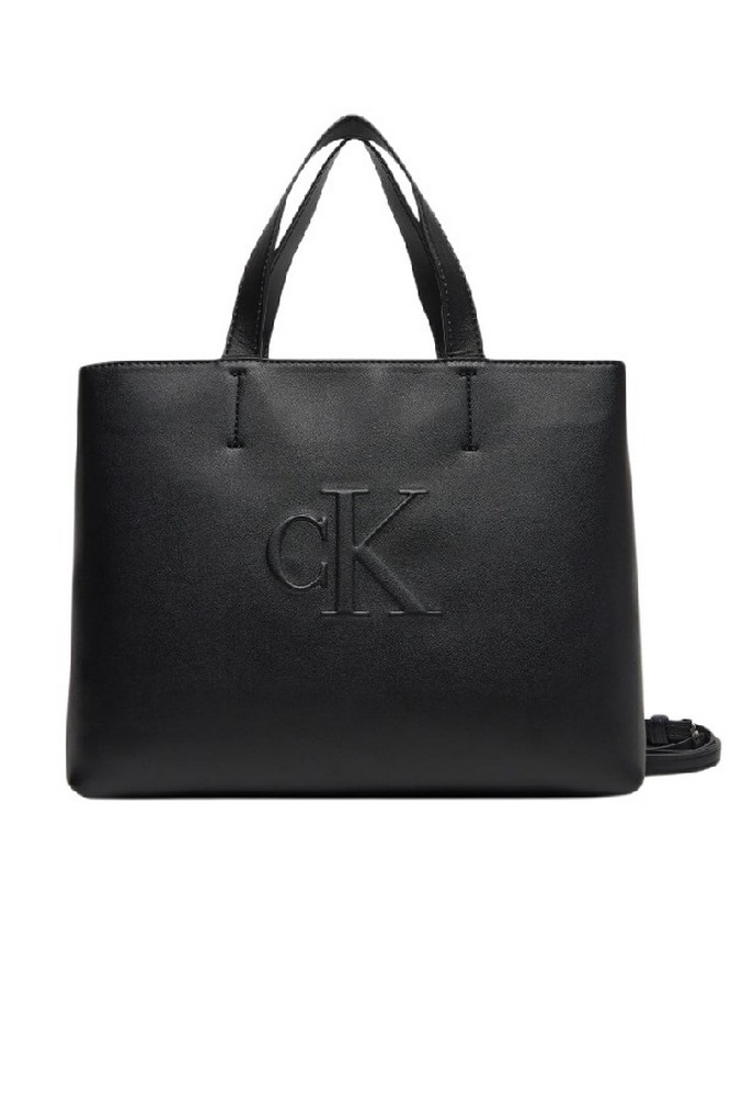 CALVIN KLEIN JEANS SCULPTED MINI EW TOTE ΤΣΑΝΤΑ ΓΥΝΑΙΚΕΙΑ BLACK
