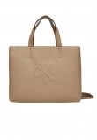 CALVIN KLEIN JEANS SCULPTED MINI EW TOTE ΤΣΑΝΤΑ ΓΥΝΑΙΚΕΙΑ BEIGE