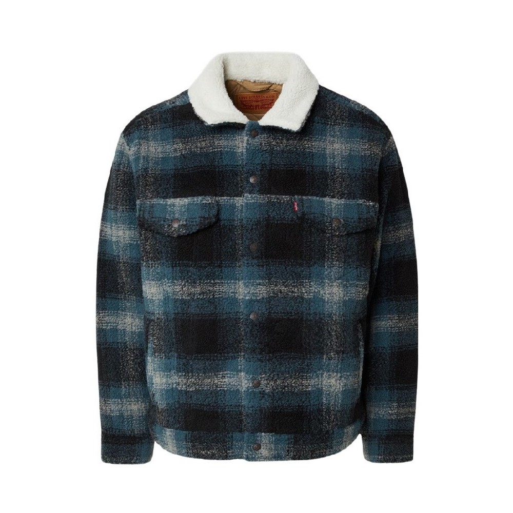 LEVIS TYPE 3 EXT SHERPA TRUCKER JACKET ΜΠΟΥΦΑΝ ΑΝΔΡΙΚΟ BLUE/BLACK