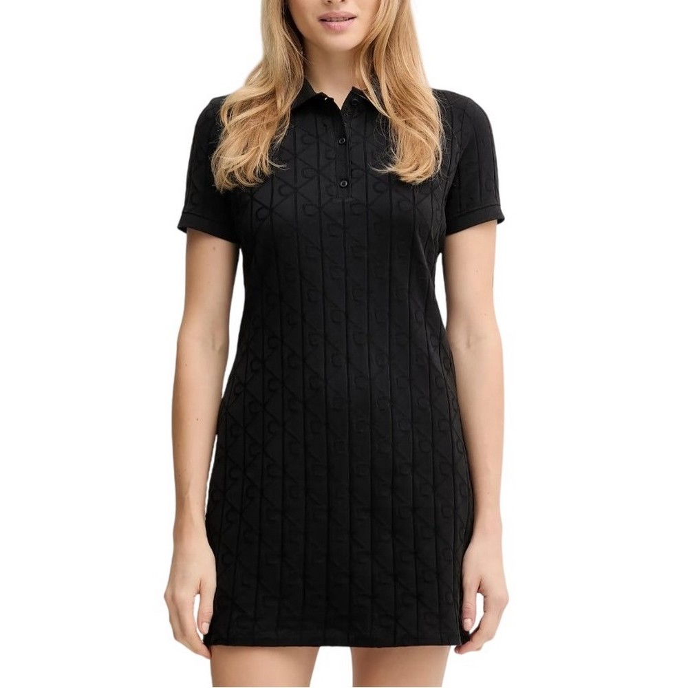 CALVIN KLEIN JEANS AOP JACQUARD MINI DRESS ΦΟΡΕΜΑ ΓΥΝΑΙΚΕΙΟ BLACK