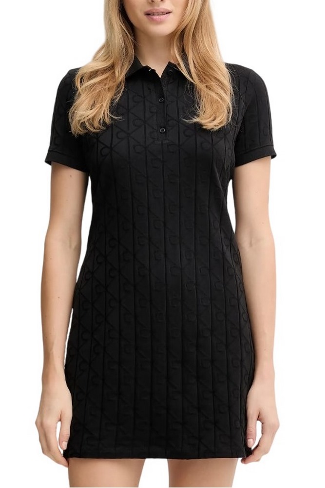 CALVIN KLEIN JEANS AOP JACQUARD MINI DRESS ΦΟΡΕΜΑ ΓΥΝΑΙΚΕΙΟ BLACK