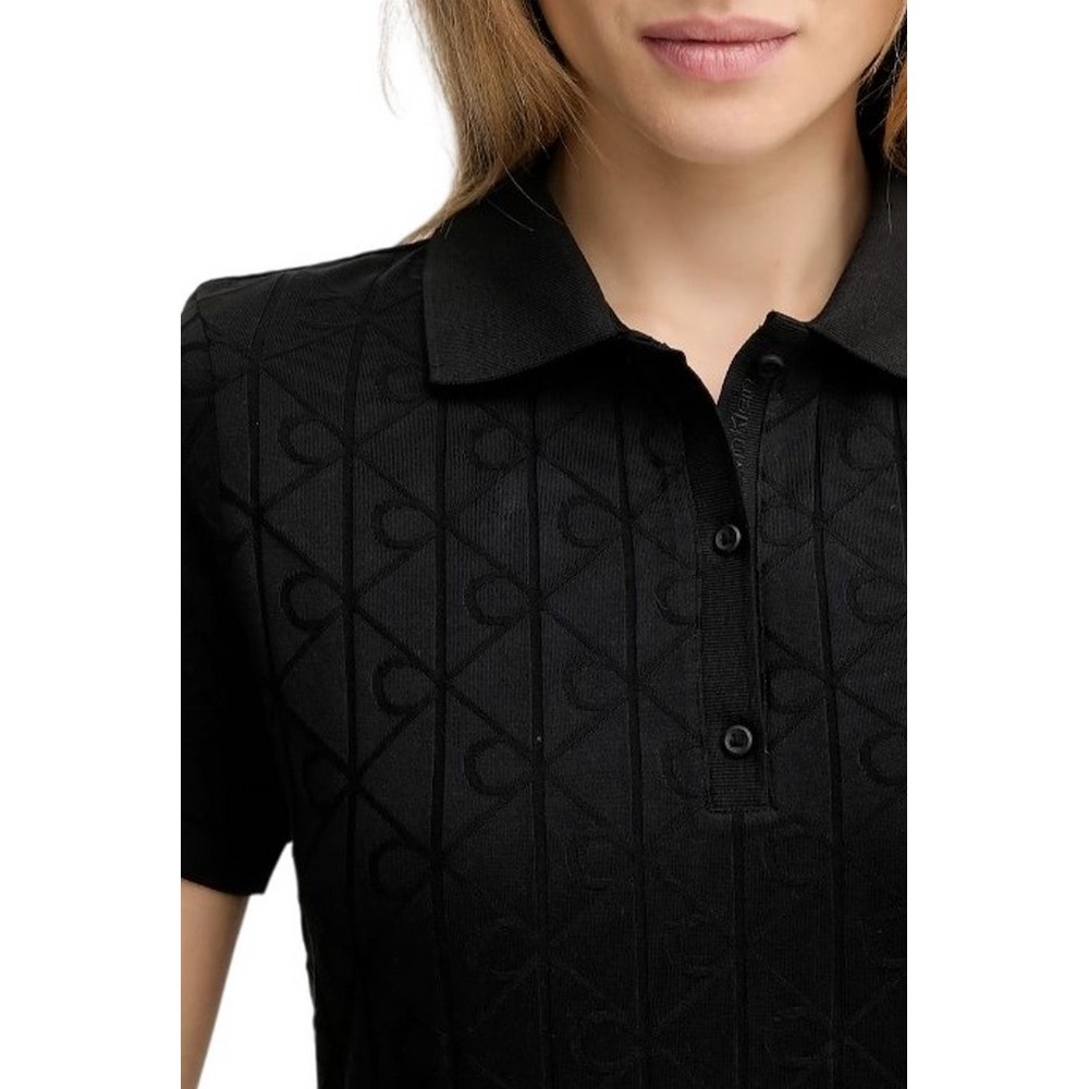 CALVIN KLEIN JEANS AOP JACQUARD MINI DRESS ΦΟΡΕΜΑ ΓΥΝΑΙΚΕΙΟ BLACK