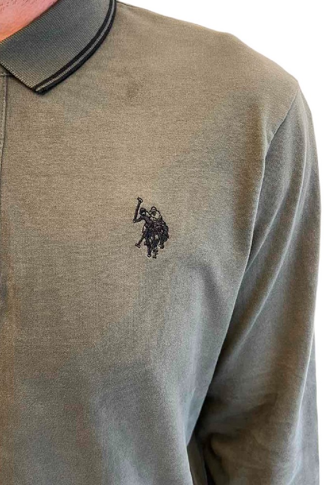 U.S.POLO ASSN KENE ΜΠΛΟΥΖΑ ΑΝΔΡΙΚΗ KHAKI