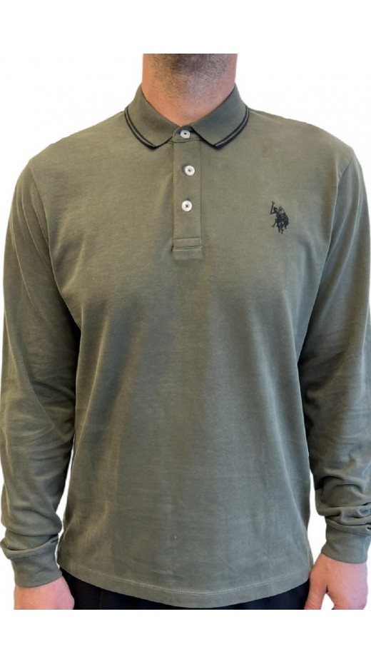 U.S.POLO ASSN KENE ΜΠΛΟΥΖΑ ΑΝΔΡΙΚΗ KHAKI