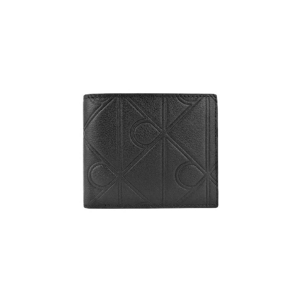CALVIN KLEIN XL EMBLEM AOP EMBOSS BILLFOLD ΠΟΡΤΟΦΟΛΙ ΑΝΔΡΙΚΟ BLACK