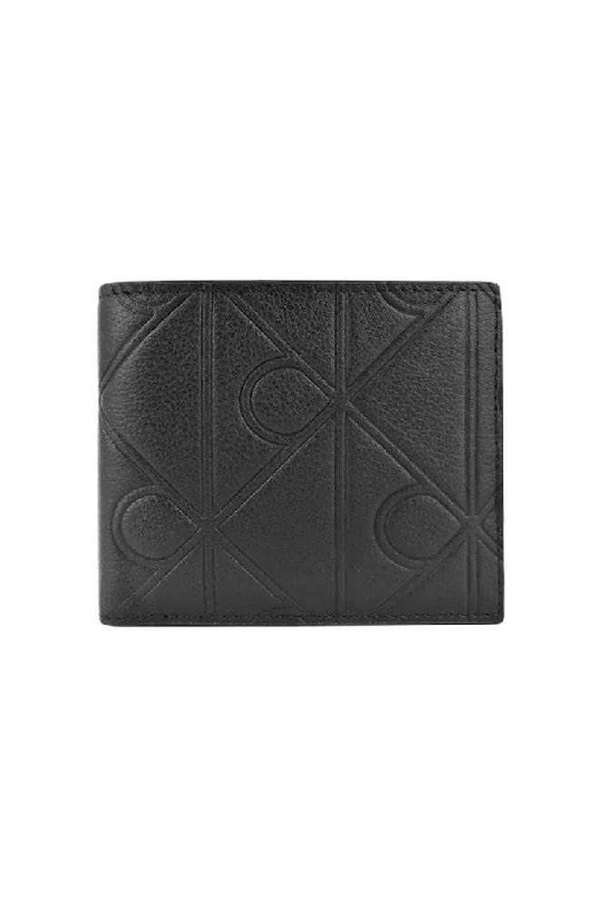 CALVIN KLEIN XL EMBLEM AOP EMBOSS BILLFOLD ΠΟΡΤΟΦΟΛΙ ΑΝΔΡΙΚΟ BLACK