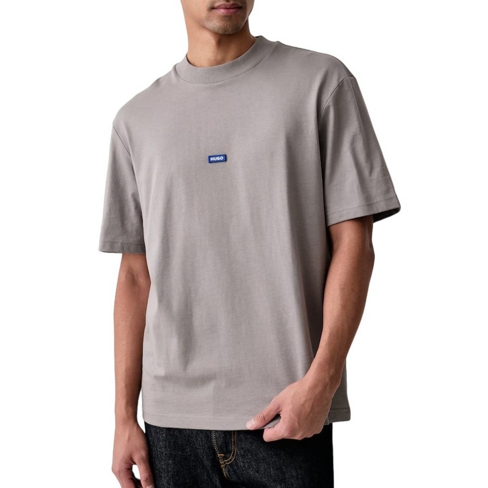 HUGO BOSS NIEROS JERSEY T-SHIRT ΜΠΛΟΥΖΑ ΑΝΔΡΙΚΗ GREY
