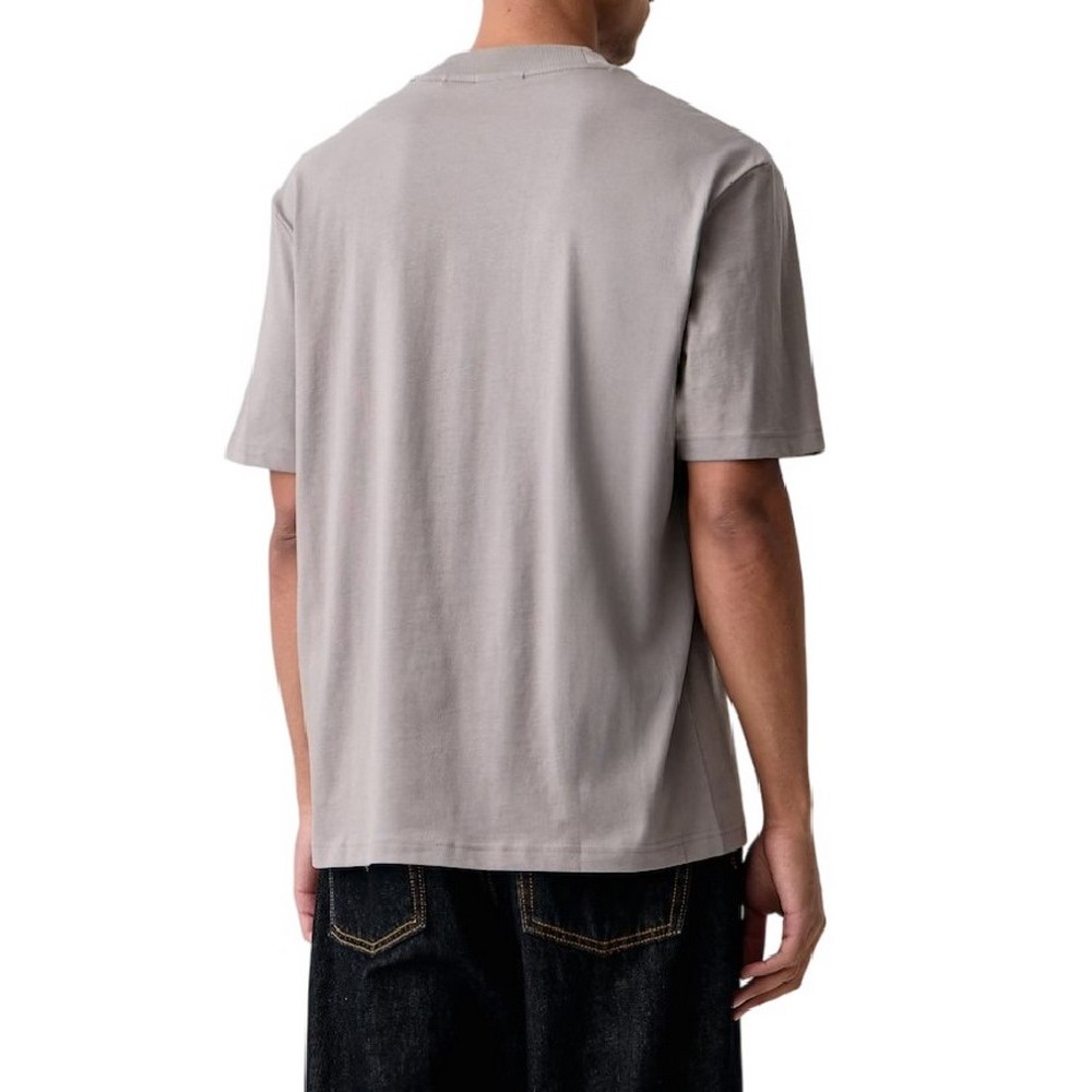 HUGO BOSS NIEROS JERSEY T-SHIRT ΜΠΛΟΥΖΑ ΑΝΔΡΙΚΗ GREY