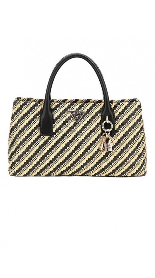 GUESS SIMONA SMALL SATCHEL ΤΣΑΝΤΑ ΓΥΝΑΙΚΕΙΑ BLACK