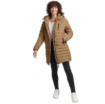 SUPERDRY D5 OVIN FUJI HOODED MID LENGTH PUFFER ΜΠΟΥΦΑΝ ΓΥΝΑΙΚΕΙΟ BROWN