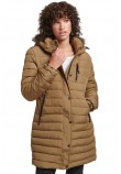 SUPERDRY D5 OVIN FUJI HOODED MID LENGTH PUFFER ΜΠΟΥΦΑΝ ΓΥΝΑΙΚΕΙΟ BROWN