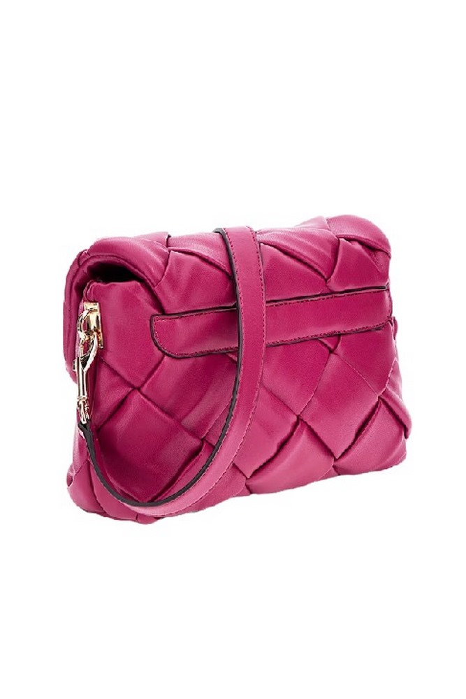 GUESS ZAINA FLAP SHOULDER ΤΣΑΝΤΑ ΓΥΝΑΙΚΕΙΑ PLUM