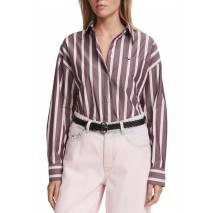 TOMMY JEANS OVS ESSENTIAL SHIRT EXT ΠΟΥΚΑΜΙΣΟ ΓΥΝΑΙΚΕΙΟ BERRY