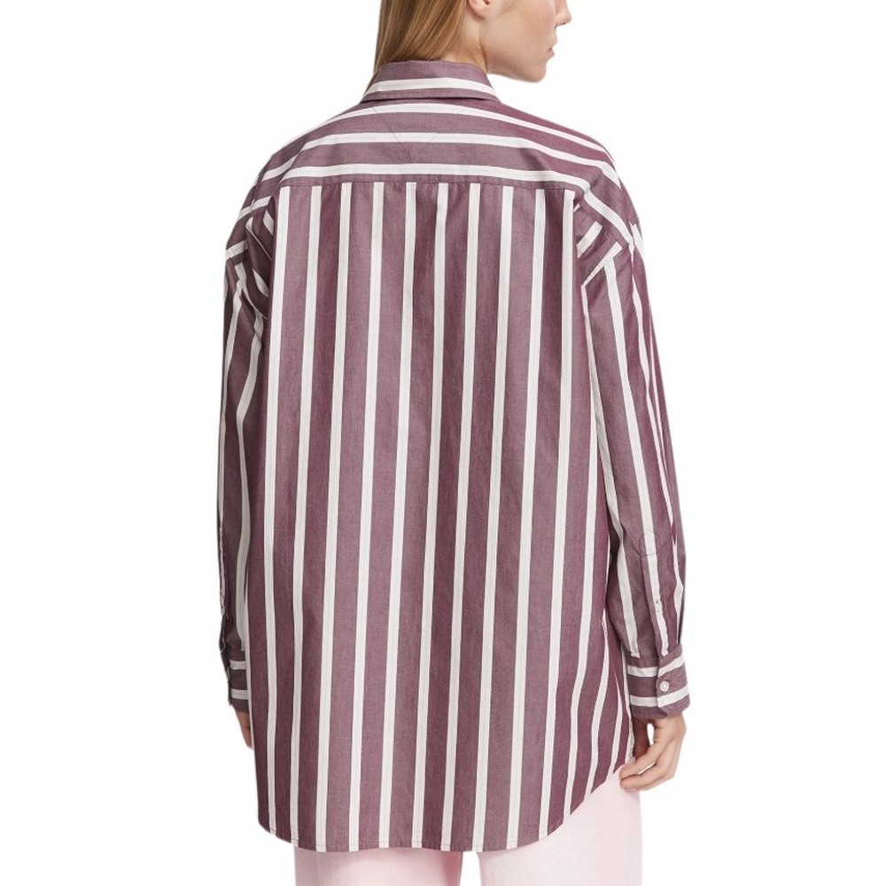 TOMMY JEANS OVS ESSENTIAL SHIRT EXT ΠΟΥΚΑΜΙΣΟ ΓΥΝΑΙΚΕΙΟ BERRY