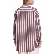 TOMMY JEANS OVS ESSENTIAL SHIRT EXT ΠΟΥΚΑΜΙΣΟ ΓΥΝΑΙΚΕΙΟ BERRY