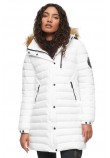 SUPERDRY D5 OVIN FUJI HOODED MID LENGTH PUFFER ΜΠΟΥΦΑΝ ΓΥΝΑΙΚΕΙΟ WHITE