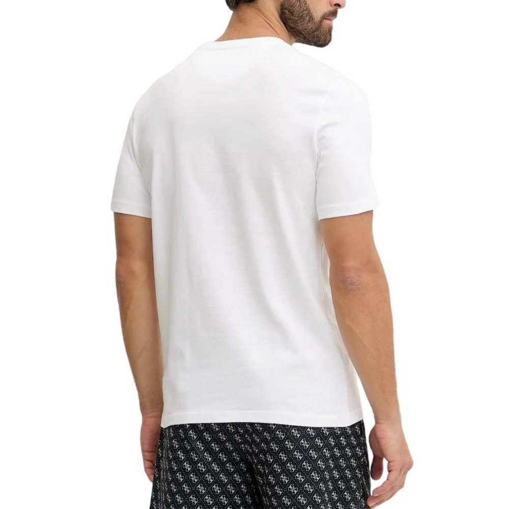 GUESS LUTA CN T-SHIRT  ΜΠΛΟΥΖΑ ΑΝΔΡΙΚΗ WHITE