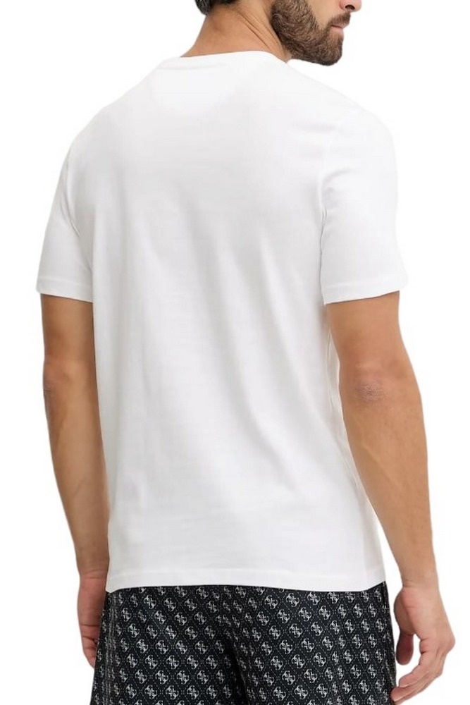 GUESS LUTA CN T-SHIRT  ΜΠΛΟΥΖΑ ΑΝΔΡΙΚΗ WHITE