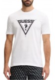 GUESS LUTA CN T-SHIRT  ΜΠΛΟΥΖΑ ΑΝΔΡΙΚΗ WHITE
