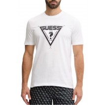 GUESS LUTA CN T-SHIRT  ΜΠΛΟΥΖΑ ΑΝΔΡΙΚΗ WHITE