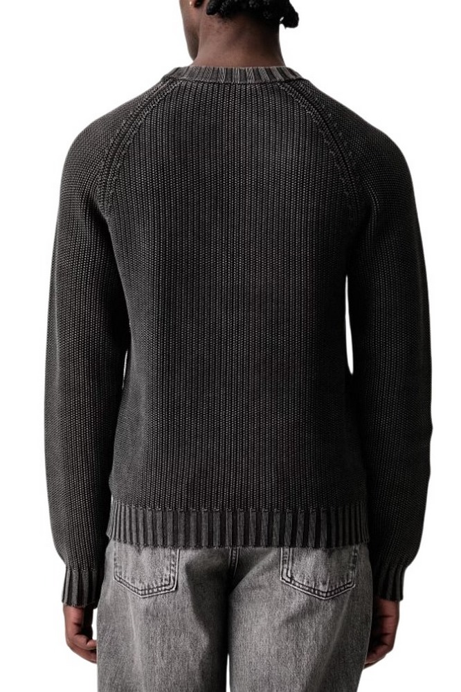 HUGO BOSS SONDYE SWEATER ΜΠΛΟΥΖΑ ΠΛΕΚΤΗ ΑΝΔΡΙΚΗ WASHED BLACK