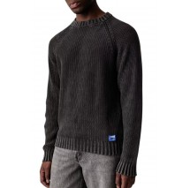 HUGO BOSS SONDYE SWEATER ΜΠΛΟΥΖΑ ΠΛΕΚΤΗ ΑΝΔΡΙΚΗ WASHED BLACK