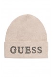 GUESS BEANIE ΣΚΟΥΦΟΣ ΓΥΝΑΙΚΕΙΟΣ BEIGE