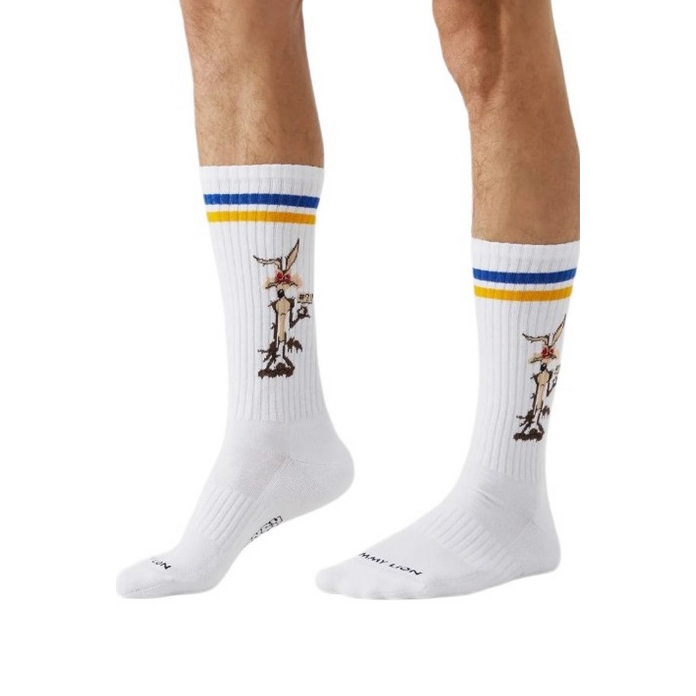 JIMMY LION ATHLETIC ROAD RUNNER VS COYOTE SOCKS UNISEX ΚΑΛΤΣΕΣ WHITE