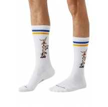 JIMMY LION ATHLETIC ROAD RUNNER VS COYOTE SOCKS UNISEX ΚΑΛΤΣΕΣ WHITE
