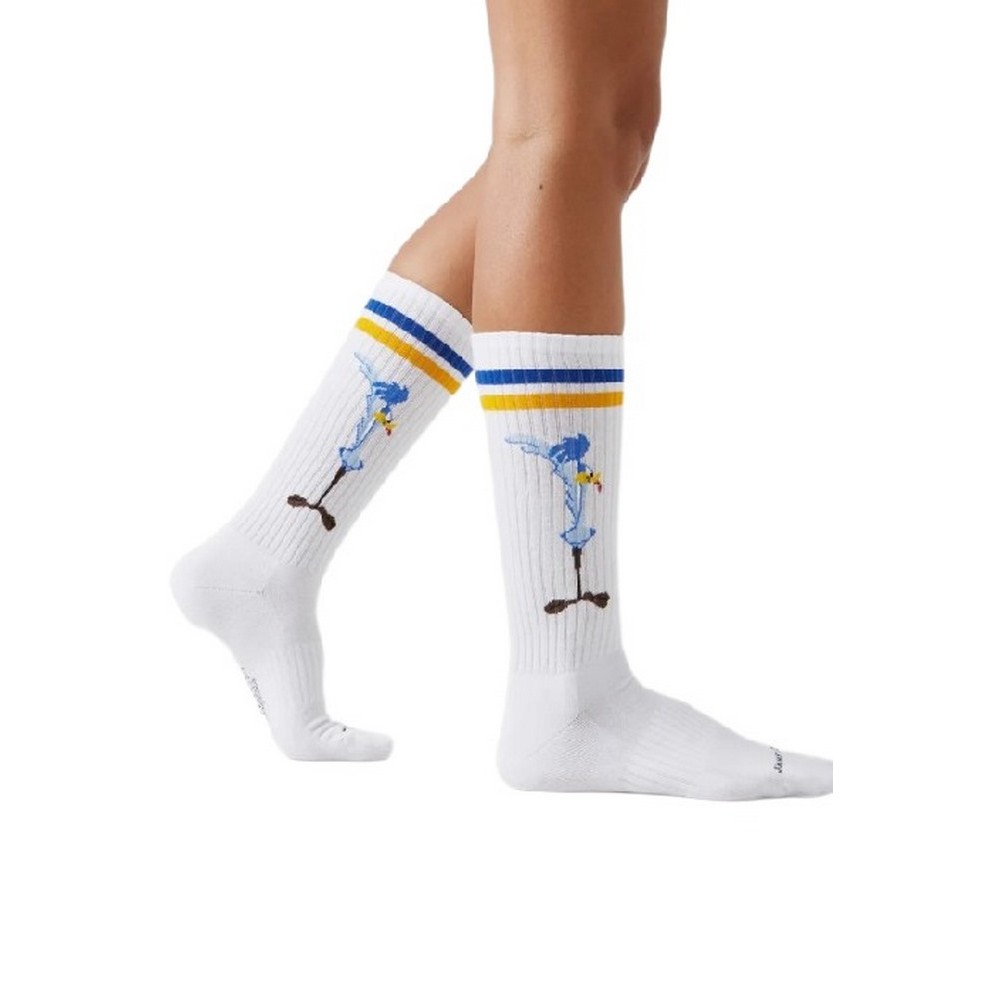 JIMMY LION ATHLETIC ROAD RUNNER VS COYOTE SOCKS UNISEX ΚΑΛΤΣΕΣ WHITE