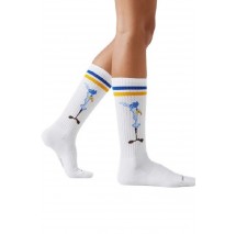 JIMMY LION ATHLETIC ROAD RUNNER VS COYOTE SOCKS UNISEX ΚΑΛΤΣΕΣ WHITE