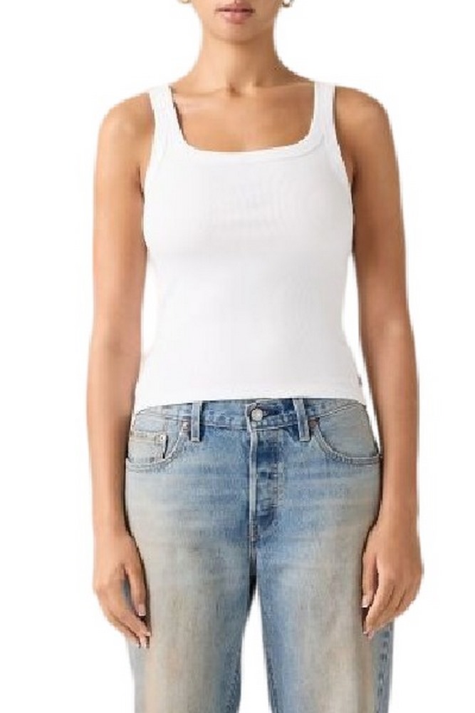 LEVIS ESSENTIAL RIBBED TANK ΤΟΠ ΓΥΝΑΙΚΕΙΟ WHITE