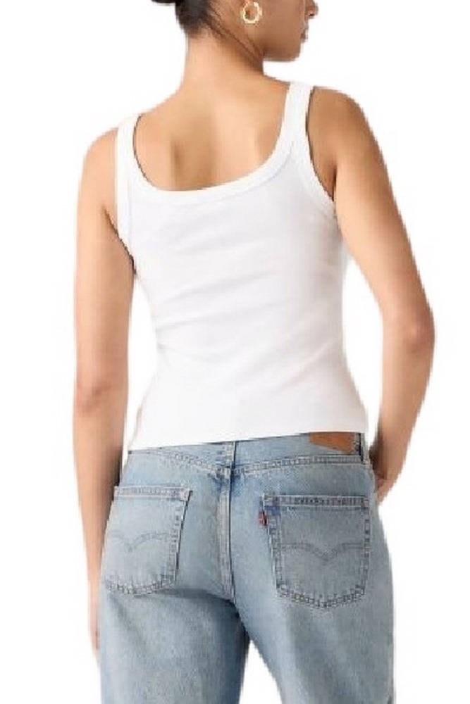 LEVIS ESSENTIAL RIBBED TANK ΤΟΠ ΓΥΝΑΙΚΕΙΟ WHITE