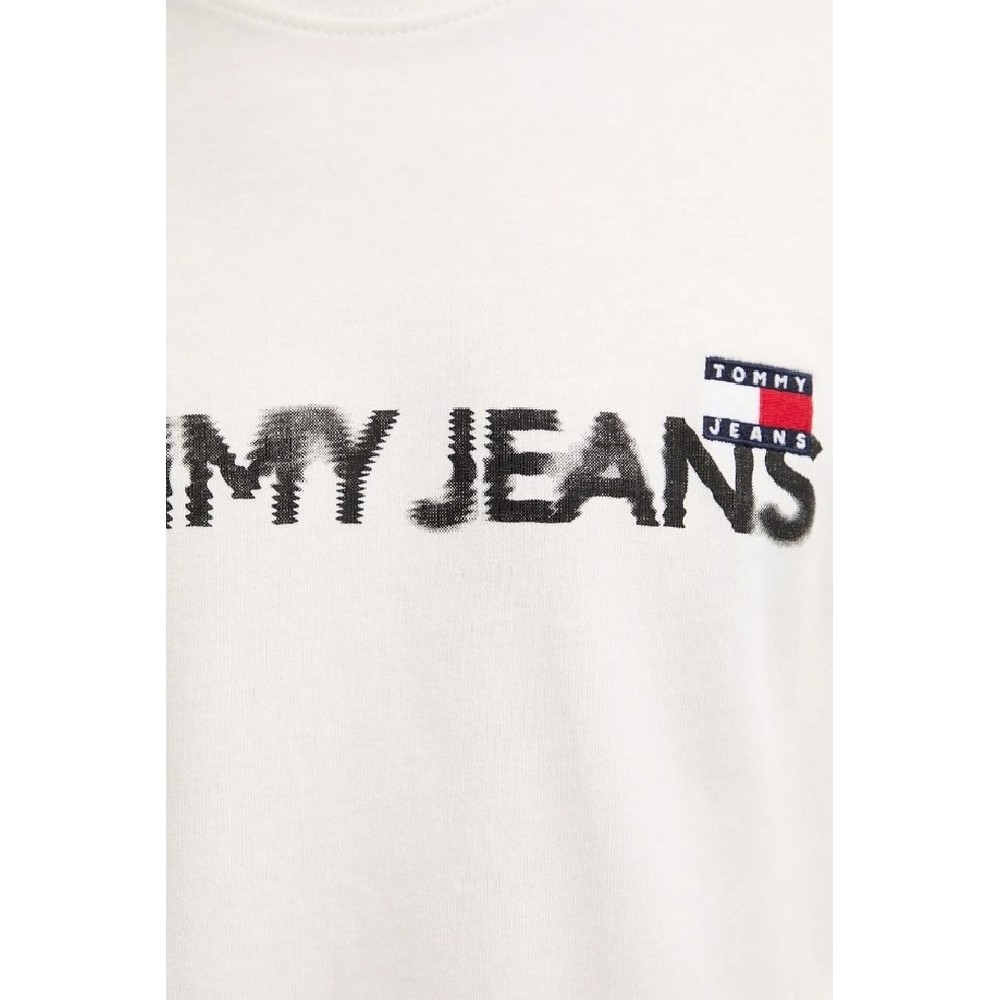 TOMMY JEANS REG BADGE PLAY TEE T-SHIRT ΜΠΛΟΥΖΑ ΑΝΔΡΙΚΗ OFF WHITE