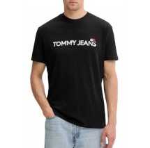 TOMMY JEANS REG BADGE PLAY TEE T-SHIRT ΜΠΛΟΥΖΑ ΑΝΔΡΙΚΗ BLACK