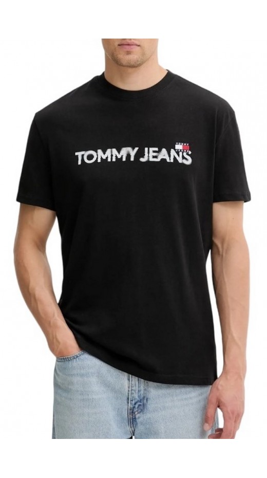 TOMMY JEANS REG BADGE PLAY TEE T-SHIRT ΜΠΛΟΥΖΑ ΑΝΔΡΙΚΗ BLACK