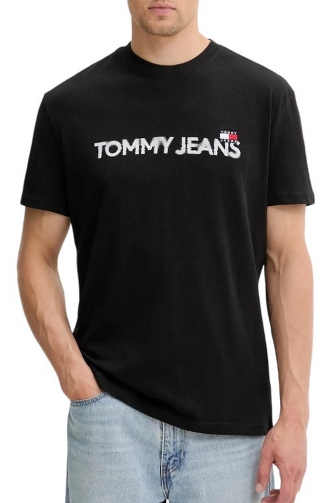 TOMMY JEANS REG BADGE PLAY TEE T-SHIRT ΜΠΛΟΥΖΑ ΑΝΔΡΙΚΗ BLACK