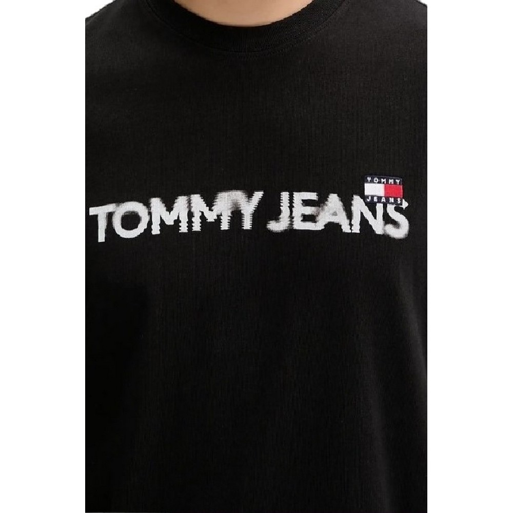 TOMMY JEANS REG BADGE PLAY TEE T-SHIRT ΜΠΛΟΥΖΑ ΑΝΔΡΙΚΗ BLACK